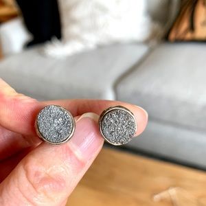 Silpada Crystal Cave Sterling Silver Druzy Studs